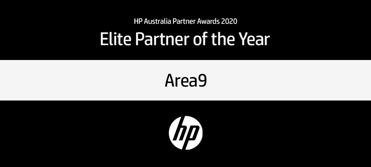 HP Australia Partner Awards 2020 Elite Partner of the Year - Area9